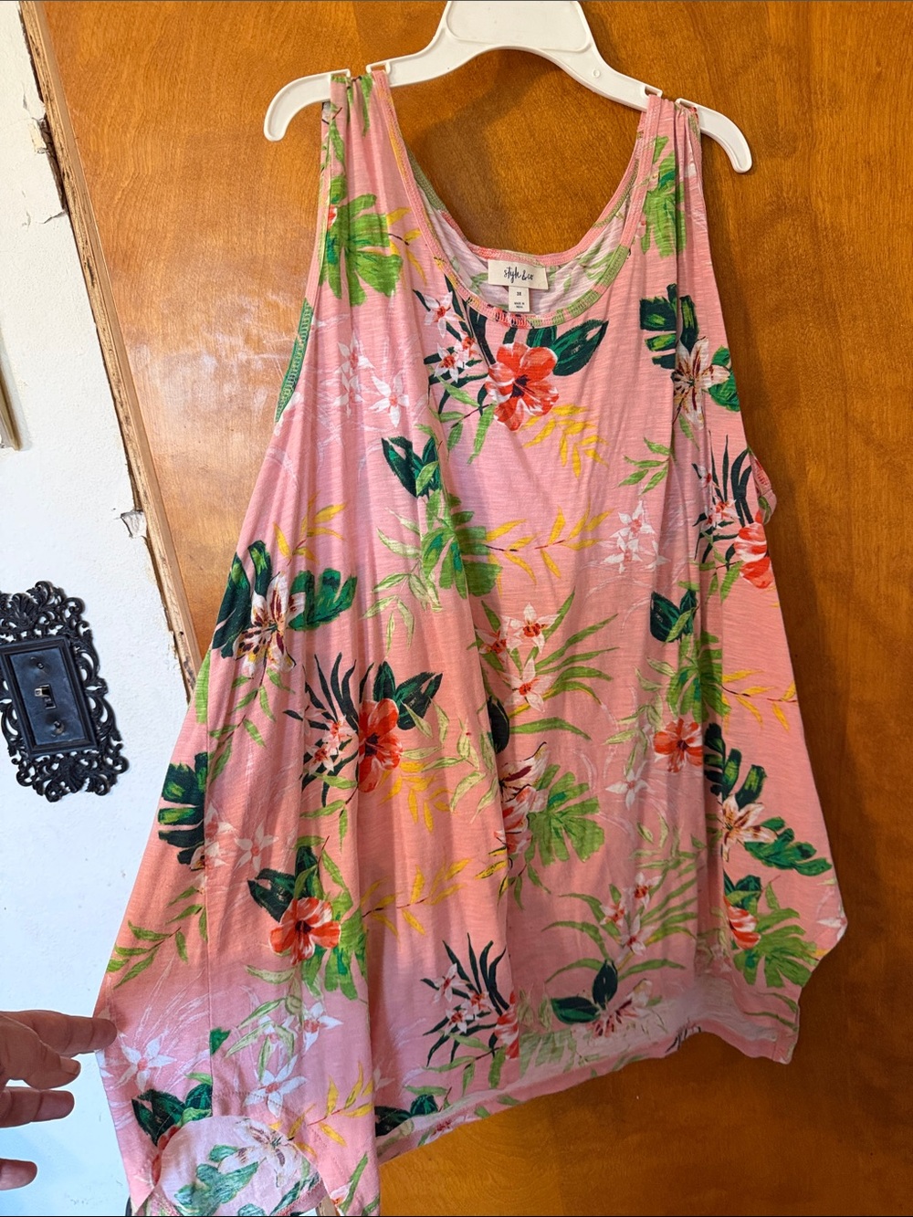 Style & Co. Pink Floral Tank Top